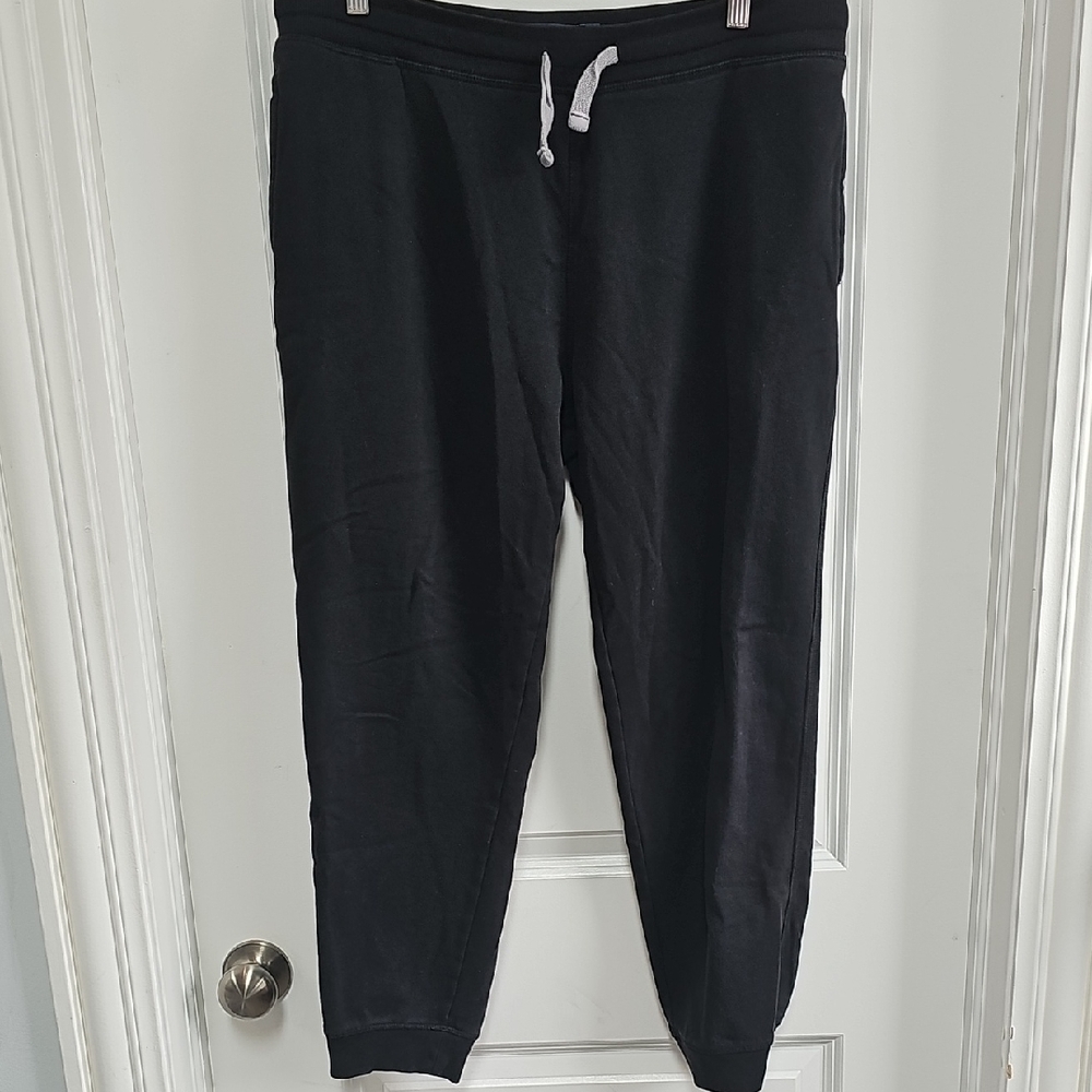 Nautica Black Jogger Sweatpants with Tapered Ankle